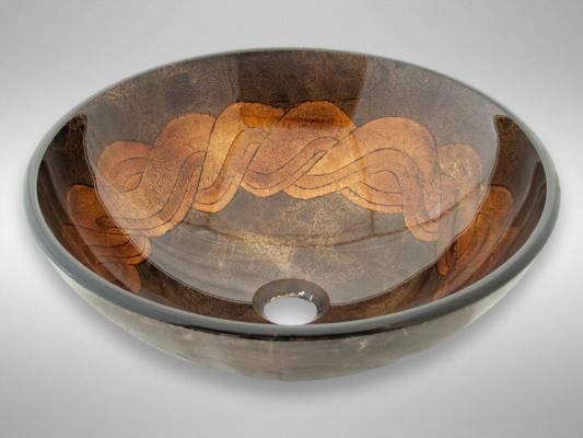 Glass Vanity - Copper Snake<br>16 1/2" x 5 3/4"